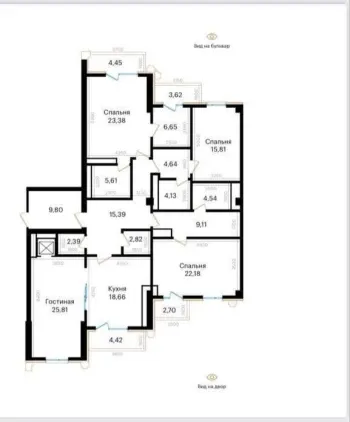 195 м², 5-комн. квартира, 9/10-1