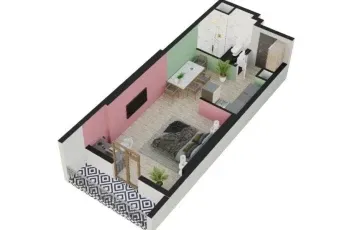 37 м², 1-комн. квартира, 4/20-2