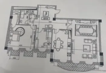 127 м², 4-комн. квартира, 10/12-1