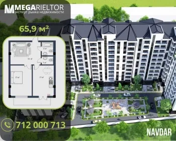 65 м², 2-комн. квартира, 8/11-0