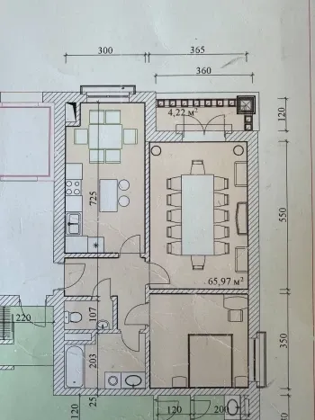 66 м², 2-комн. квартира, 6/9-2