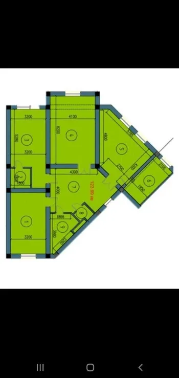 130 m², 4-xonali kvartira, 7/13-1