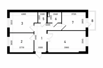 80 m², 3-xonali kvartira, 2/9-1