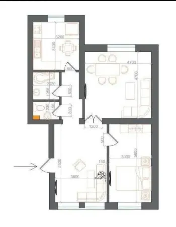 84 м², 3-комн. квартира, 7/8-2