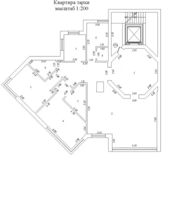 215 m², ko'p xonali kvartira, 10/10-1