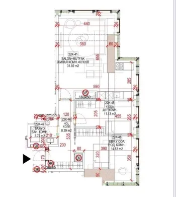 72 м², 3-комн. квартира, 22/51-0