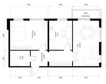 67 м², 2-комн. квартира, 9/9-0