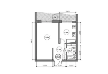 47 м², 1-комн. квартира, 13/15-1