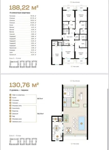 319 м², 5-комн. квартира, 9/10-1