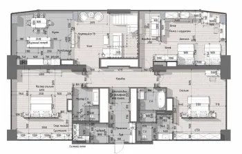 357 м², многокомнатная квартира, 25/26-2