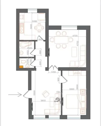 83 м², 3-комн. квартира, 5/8-1