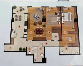 117 m², 4-xonali kvartira, 8/25-2