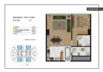65 м², 2-комн. квартира, 35/45-0