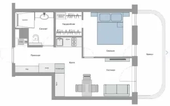 39 m², 1-xonali kvartira, 11/12-0