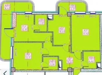 105 м², 3-комн. квартира, 7/13-0