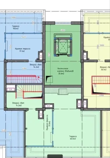 104 м², 4-комн. квартира, 11/12-1