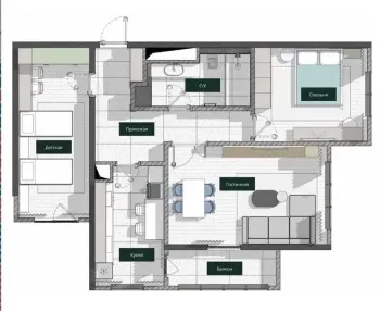 47 м², 2-комн. квартира, 22/24-3