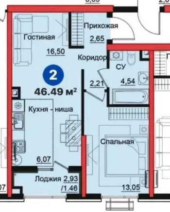 81 м², 3-комн. квартира, 3/9-1