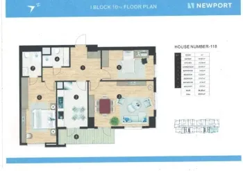 84 m², 3-xonali kvartira, 10/19-2