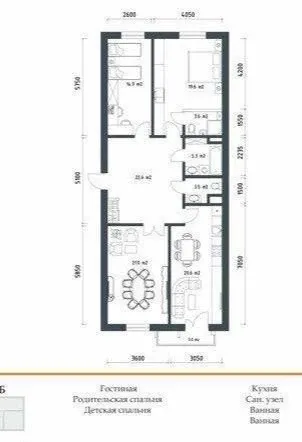 118 м², 3-комн. квартира, 7/8-0