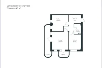 63 м², 3-комн. квартира, 7/12-0