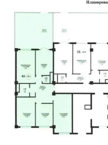 124 м², 4-комн. квартира, 1/9-0