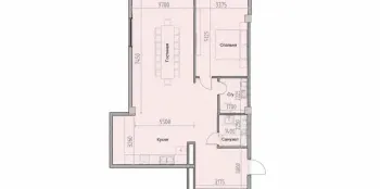 74 м², 3-комн. квартира, 11/16-1