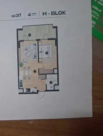 46 m², 2-xonali kvartira, 6/16-0