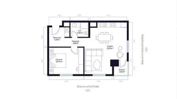 56 м², 2-комн. квартира, 18/23-1