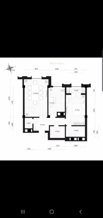 75 м², 3-комн. квартира, 11/18-1