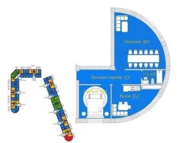 75 м², 3-комн. квартира, 1/10-2