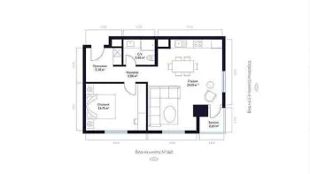 56 м², 2-комн. квартира, 18/25-2