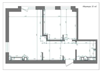55 м², 2-комн. квартира, 8/10-0
