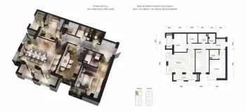 91 m², 4-xonali kvartira, 10/11-1