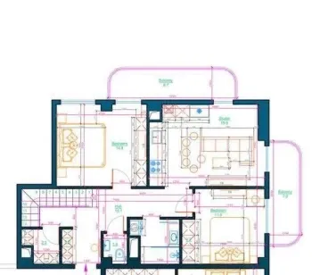 156 м², 2-комн. квартира, 12/12-1