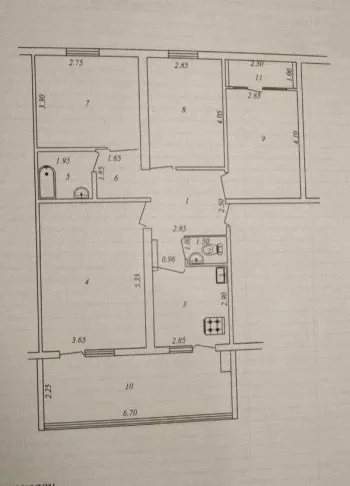 100 m², 4-xonali kvartira, 2/9-1