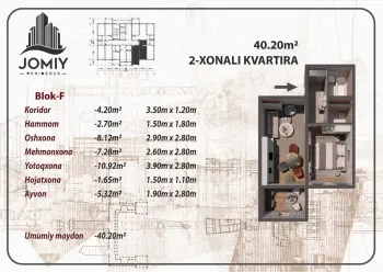 43 м², 1-комн. квартира, 16/16-2
