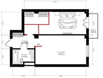 52 m², 2-xonali kvartira, 6/12-2