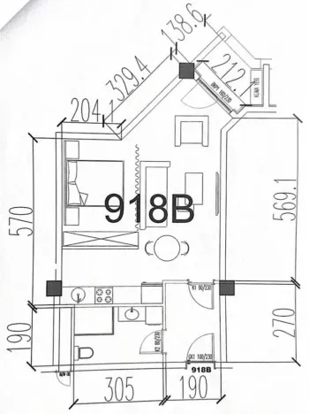 50 м², 2-комн. квартира, 9/10-1