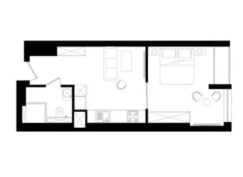 40 м², 1-комн. квартира, 18/23-2