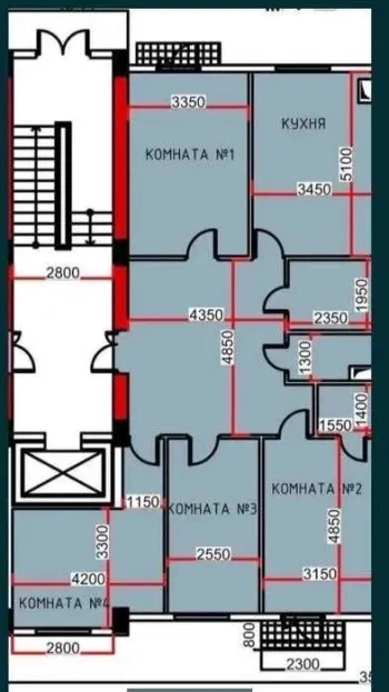 110 м², 4-комн. квартира, 6/10-1
