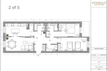 110 м², 3-комн. квартира, 5/9-1