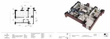 70 м², 3-комн. квартира, 4/10-1