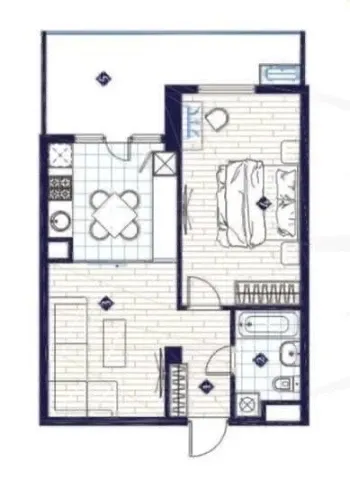 40 м², 2-комн. квартира, 10/15-0