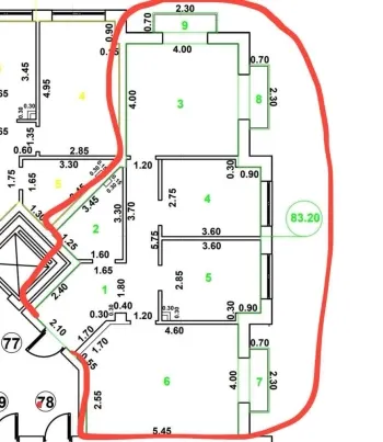 83 м², 3-комн. квартира, 8/11-1