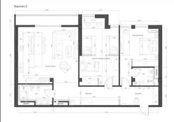 125 м², 4-комн. квартира, 10/10-1