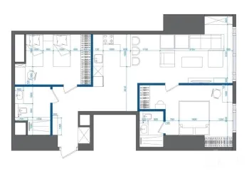 74 м², 2-комн. квартира, 16/52-3
