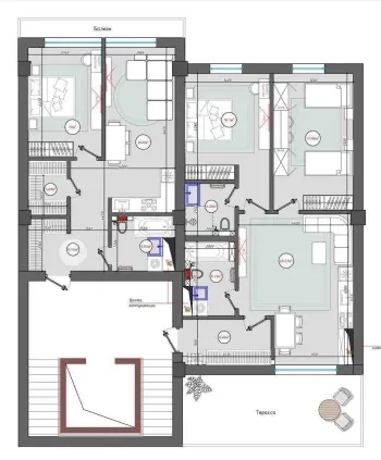 210 m², 5-xonali kvartira, 11/12-3