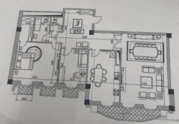 128 м², 4-комн. квартира, 10/12-3