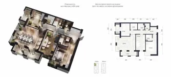 91 m², 3-xonali kvartira, 10/11-2